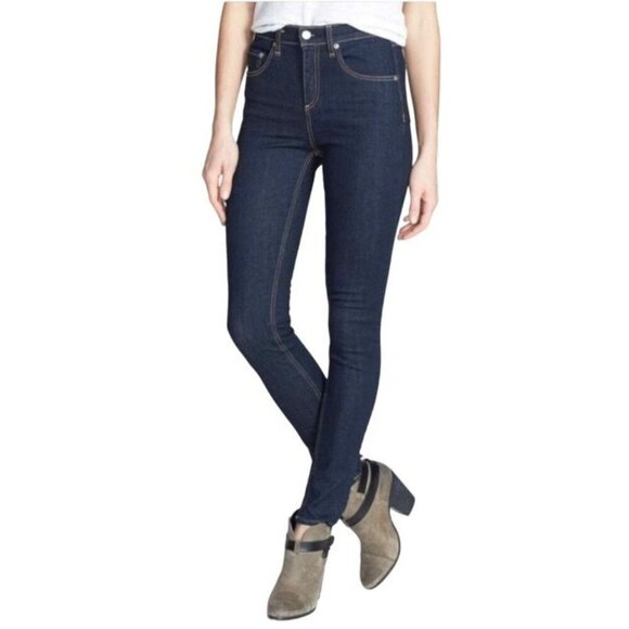 rag & bone Denim - Rag & Bone Womens High Rise Skinny Jeans Size 28 Dark Wash Couleur Heritage
